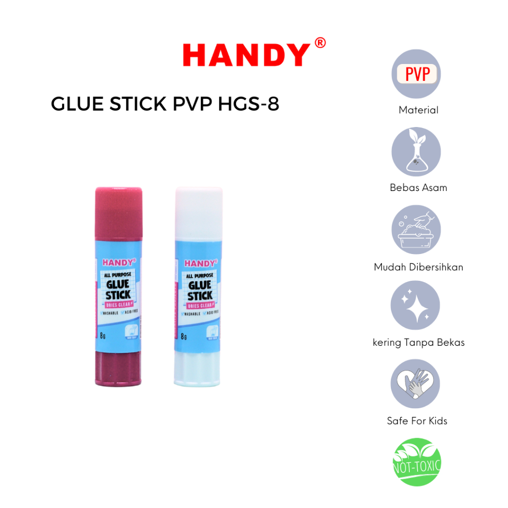 

HANDY Lem Stick PVP 8 Gram HGS-8 Satuan 1 Pcs