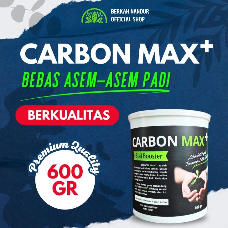 Pupuk CARBON MAX+ Pencegah Asem Asem Padi ZNSO4 Asam Humat Zinc Pencegah Asem Aseman Asam Humat plus