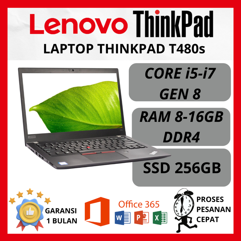 Lenovo Thinkpad T480s Intel Core i7-Core i5 Gen8/FHD IPS/Touchscreen Laptop