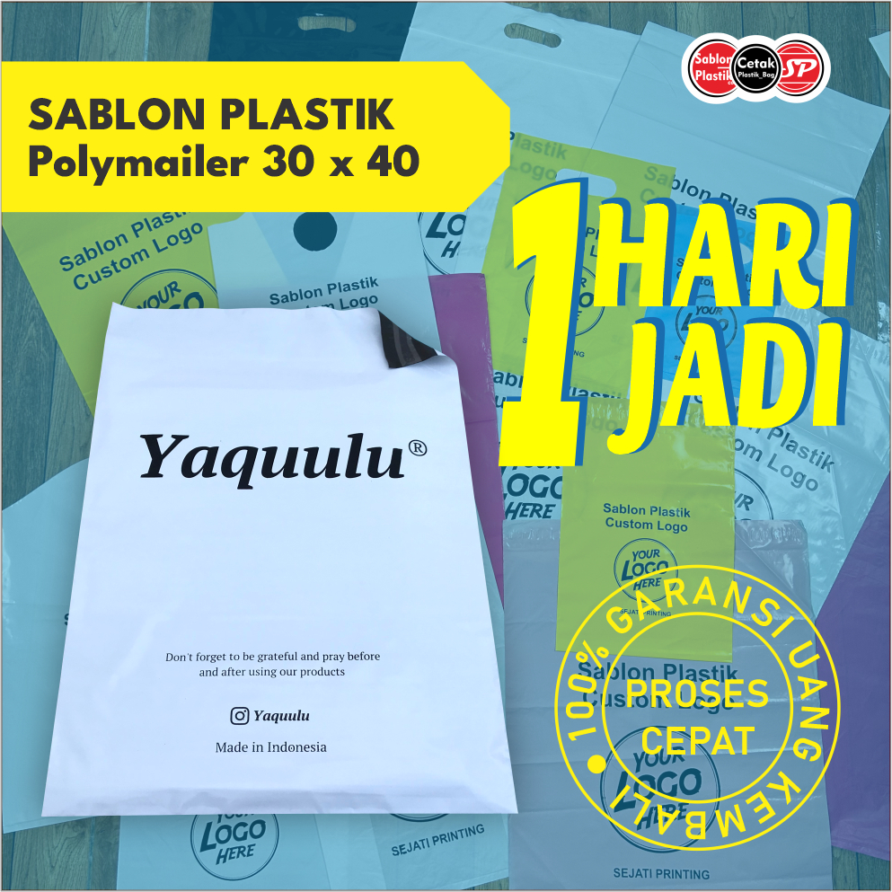 

Sablon Plastik Packing Olshop Uk. 30 x 40cm, Plastik Packing - POLYMAILER