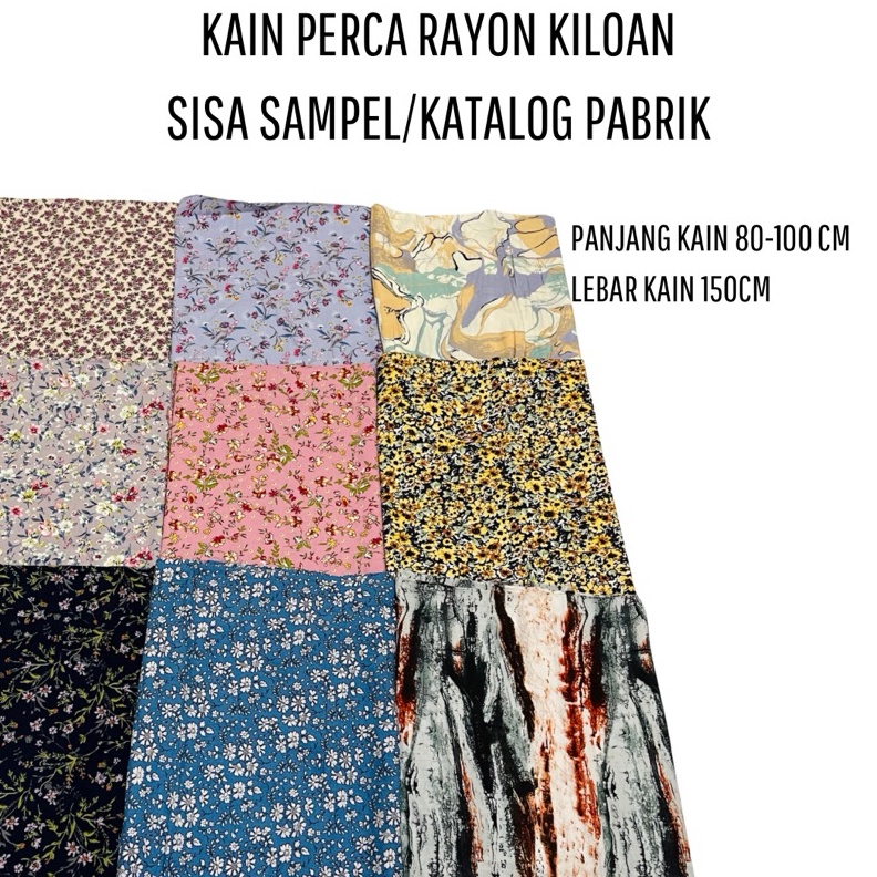 ART Q99R PER 3 POTONG KAIN PERCA RAYON PREMIUM KILOAN SISA KATALOGSAMPLE PABRIK