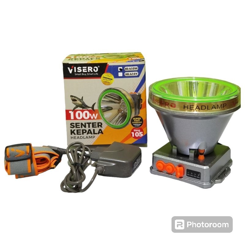 Senter Kepala Visero 30W HI-23W ll Senter Kepala suer FAST charger ll Original Visero 100%