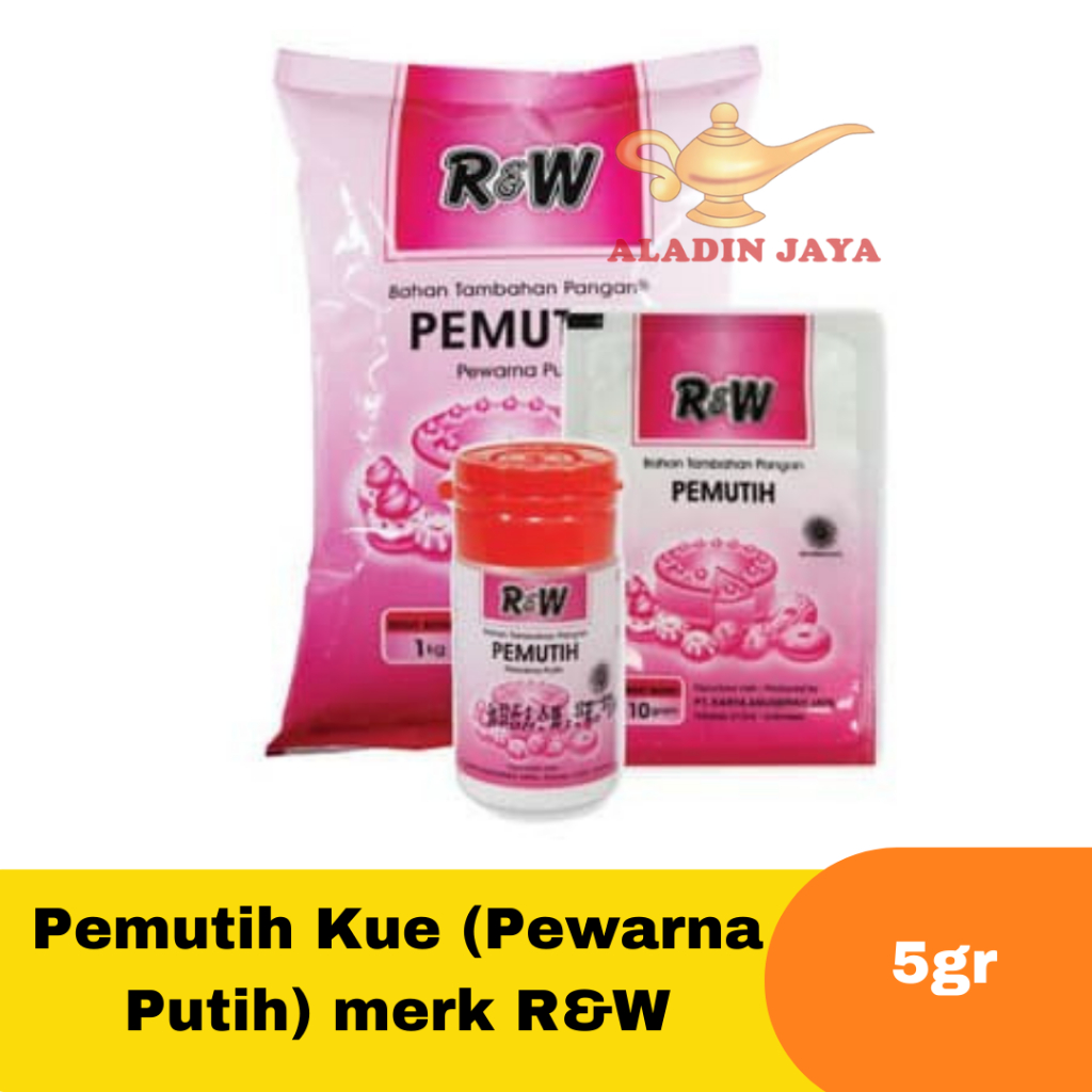 

Pemutih Kue (Pewarna Putih) merk R&W 5Gr