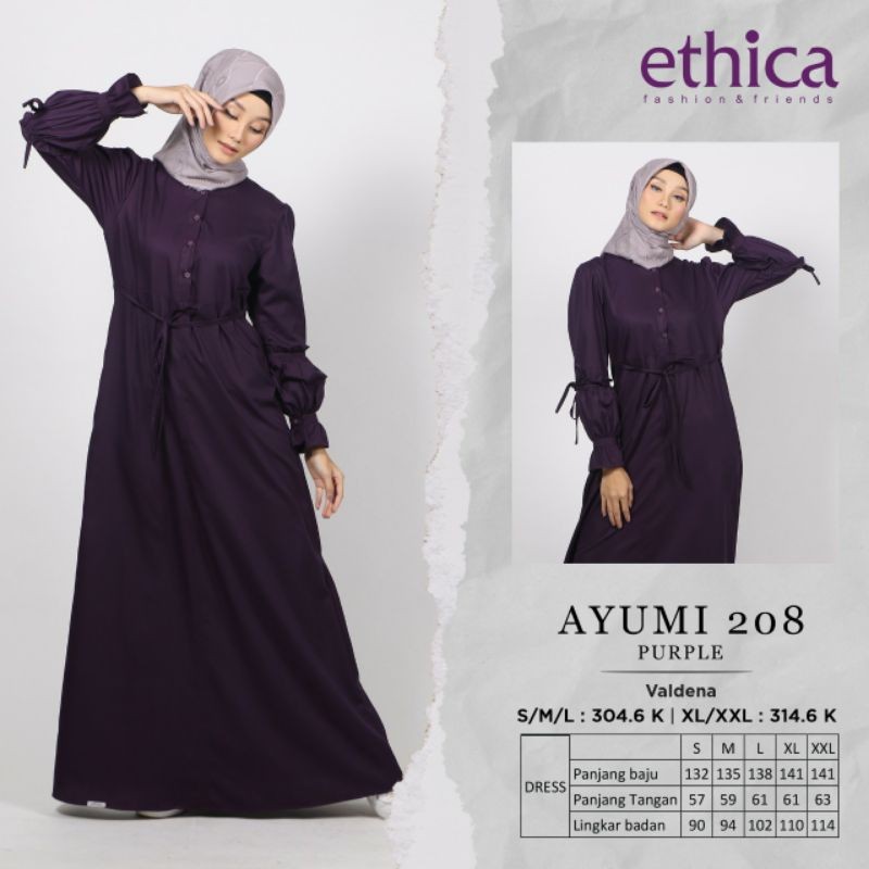 DRESS/ GAMIS WANITA ETHICA AYUMI 208