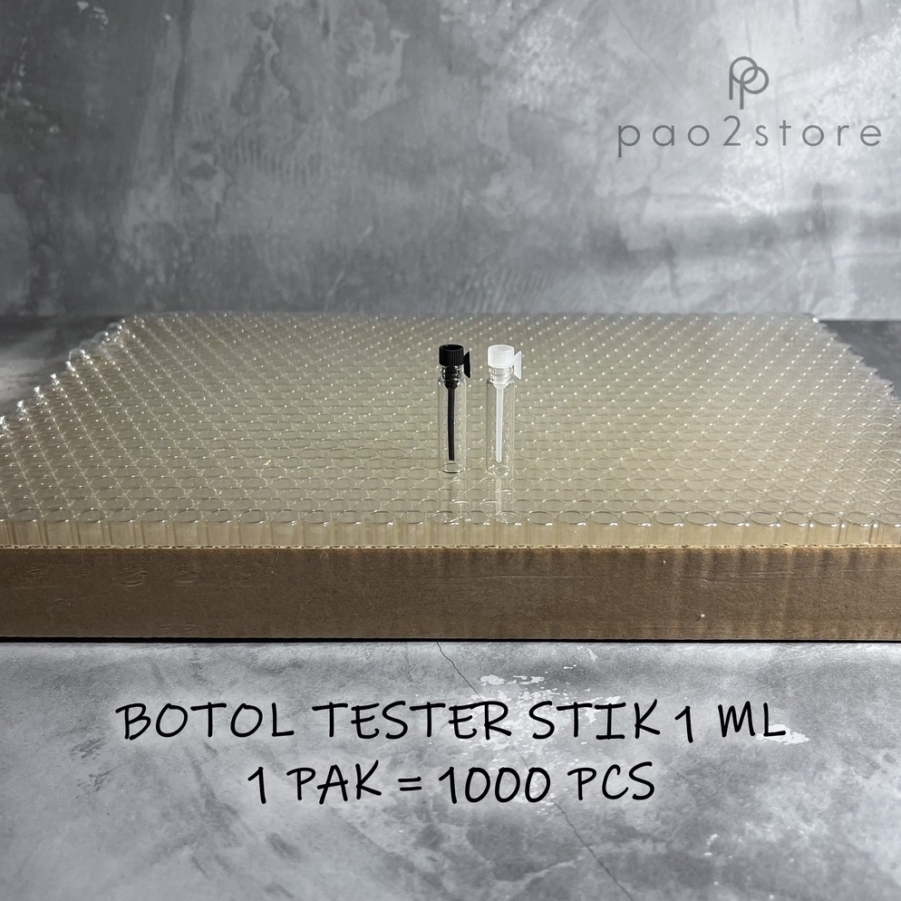 ART C9E7 1 PCS Vial 1ml Botol Kaca Tester Sample Parfum Oles model Stik Panjang Lidi