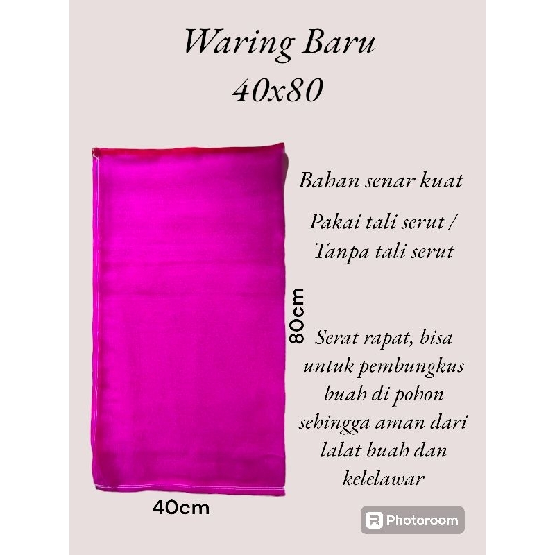 waring baru ukuran 45x85 brongsong kelengkeng fruit cover pembungkus buah