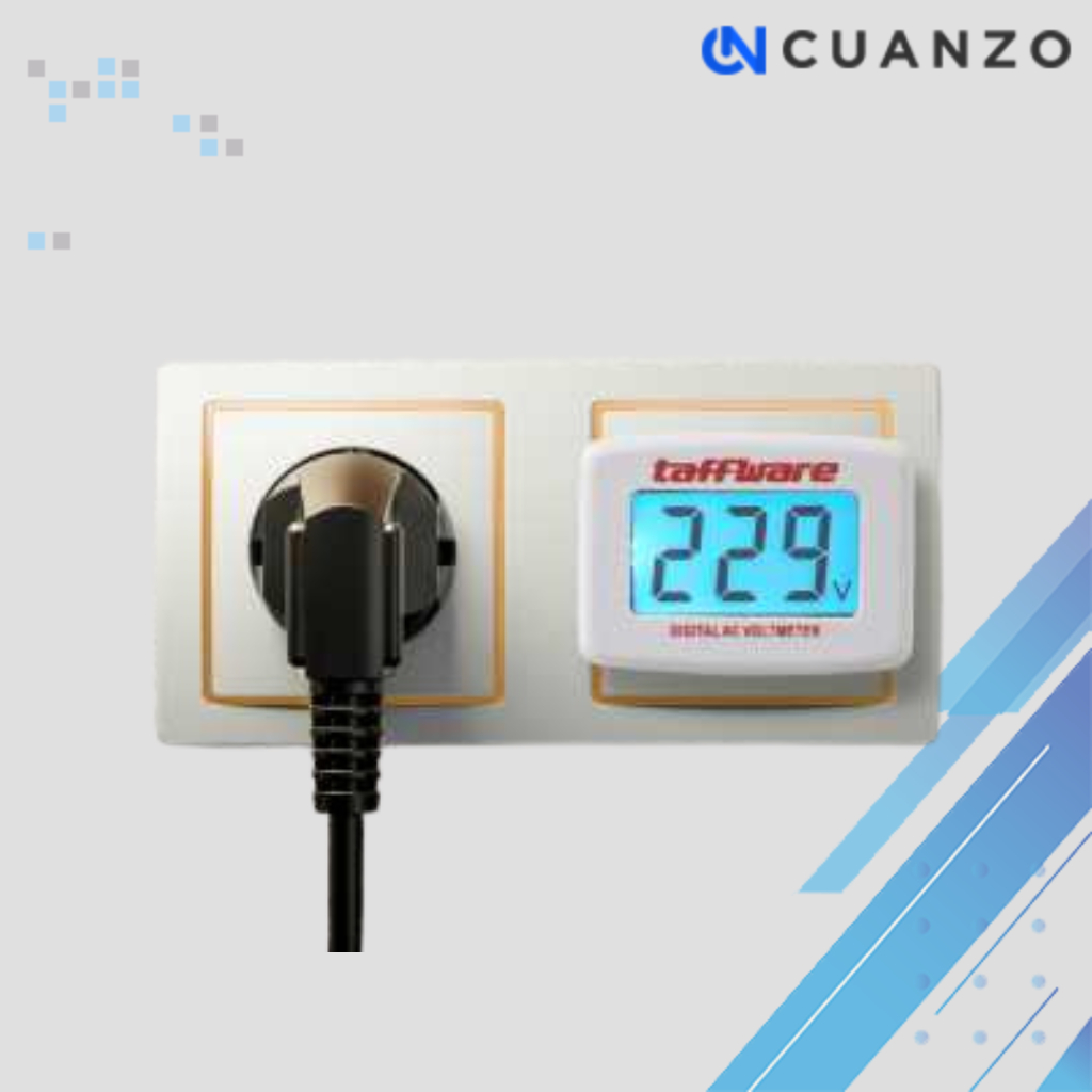 Alat Pengukur Listrik Voltmeter Digital AC EU Plug 110-300V / Alat Cek Tester Pengukur Tegangan Arus