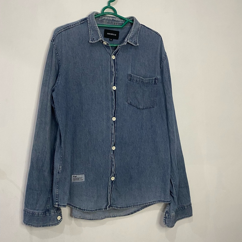[preloved] kemeja KRGR SUPPLY.CO biru