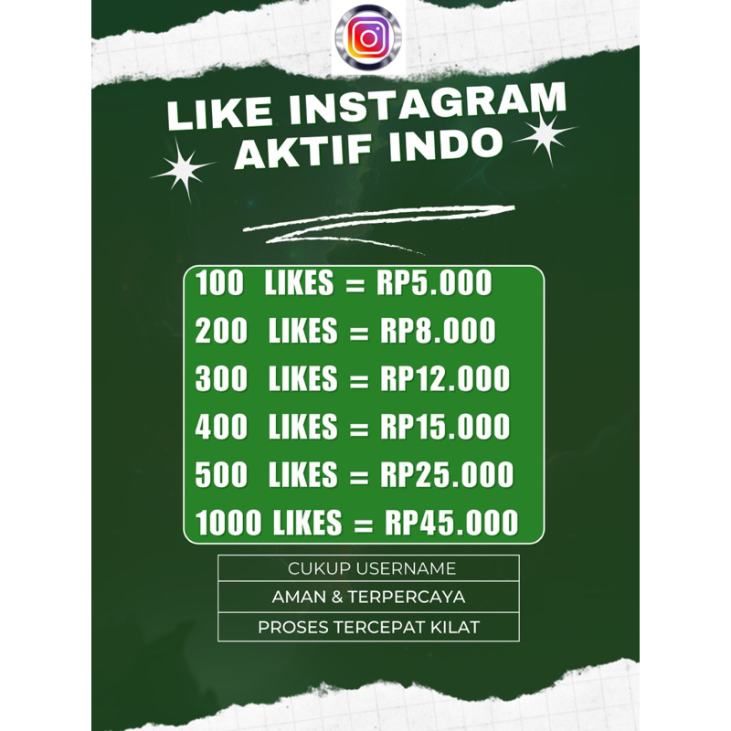 FOLLOWERS & LIKE INSTAGRAM REAL INDONESIA - CUKUP DENGAN USERNAME