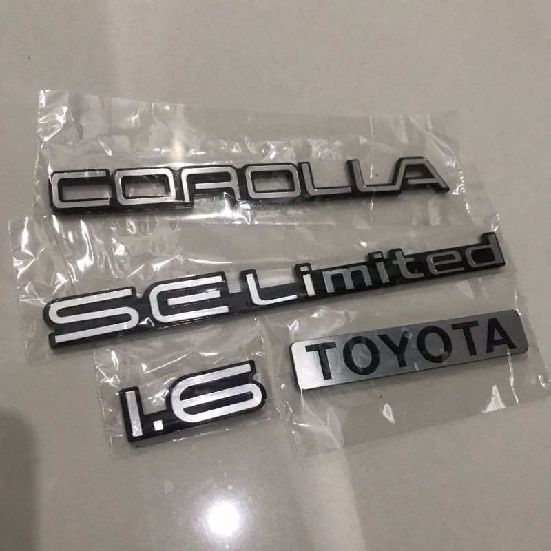 EMBLEM BAGASI SET COROLLA TWINCAM AE92 SE LIMITED HAND MADE