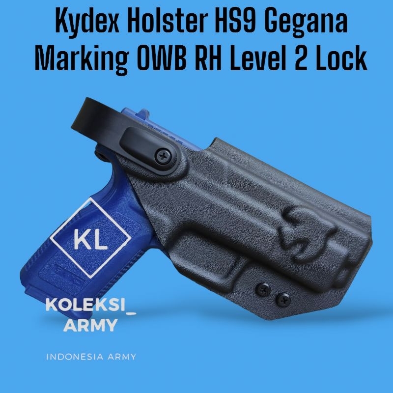 Kydex Holster HS9 Gegana Level 2 Lock RH USA HS Level 2 Kunci Otomatis