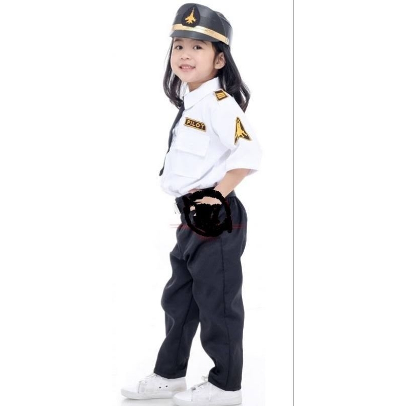 seragam pilot anak / baju pilot anak / seragam tk / baju sekolah tk / seragam pilot tk perempuan / s