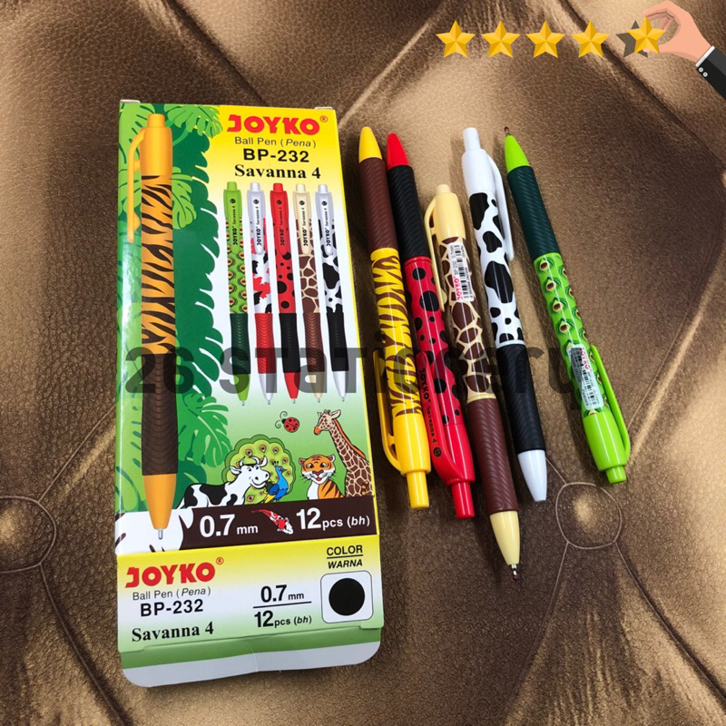 

Pulpen Joyko BP-232 savanna 4, 0,7mm / Hitam