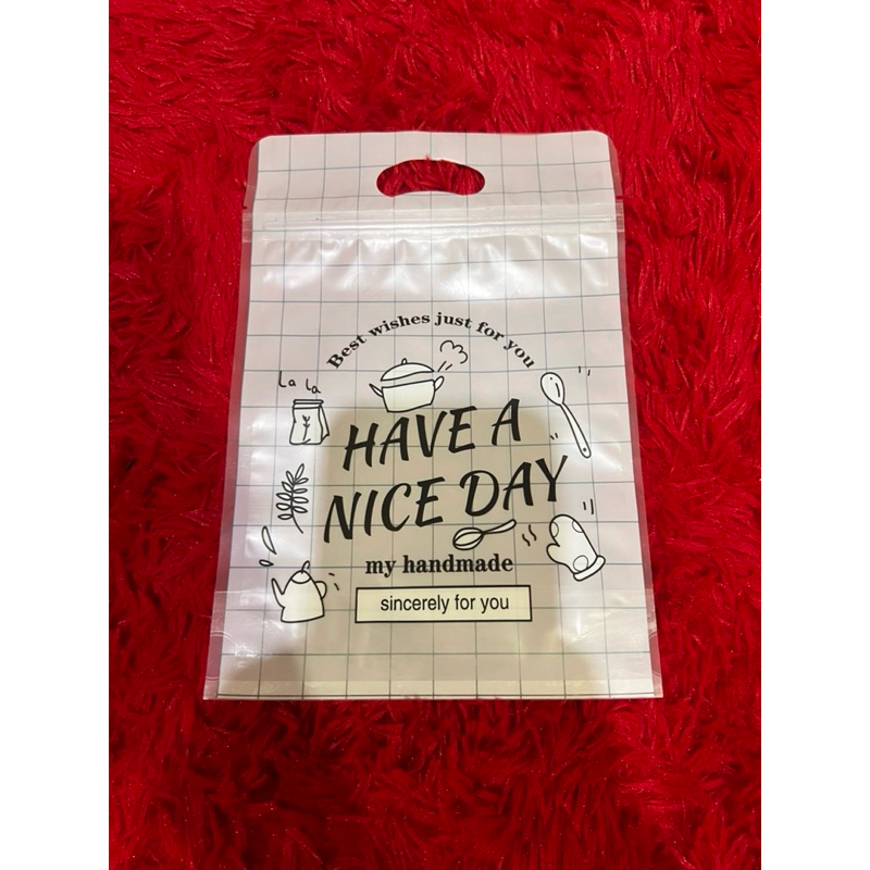 

Plastik zipper motif have a nice day / ziplock motif kartun / plastik kemasan / kartun / plastik biskuit lucu / plastik aksesoris / plastik lucu / plastik ziplock lucu