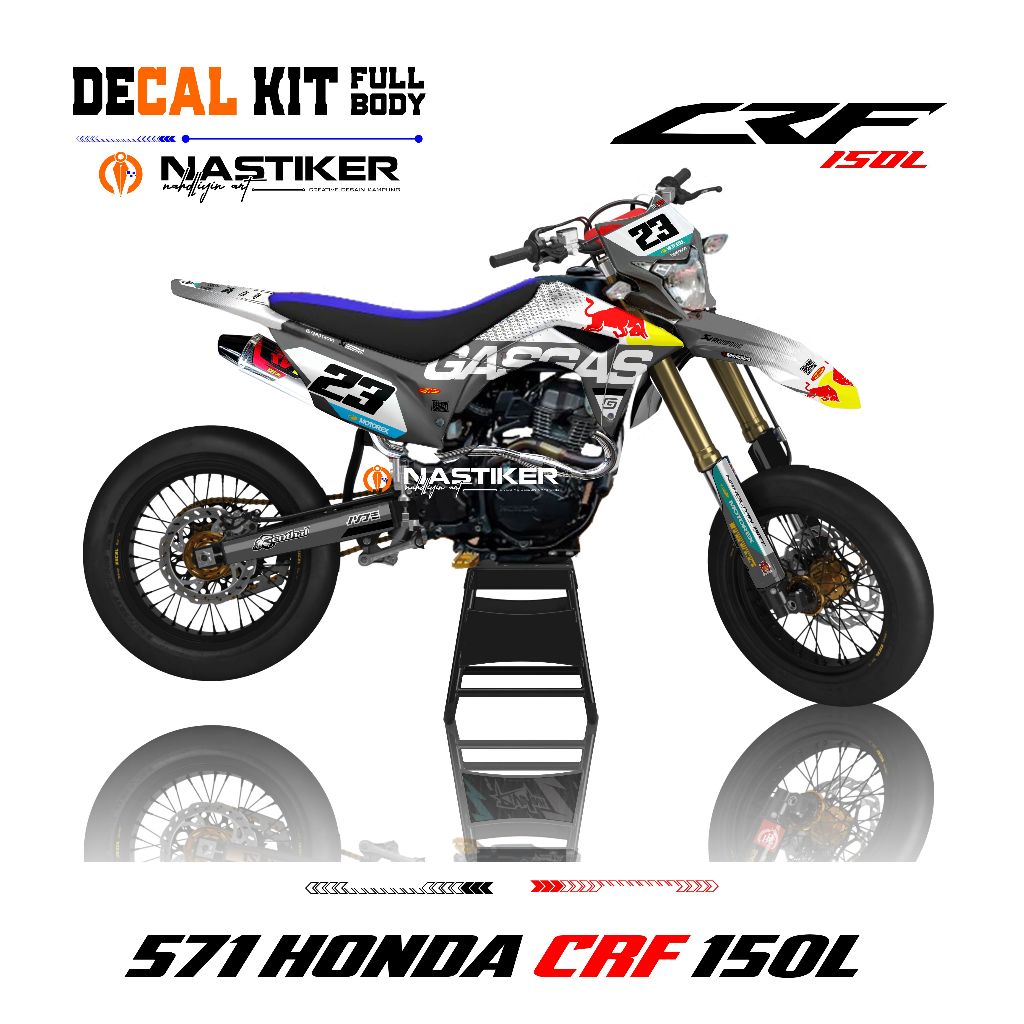 Decal CRF 150 L ABU-ABU - STICKER decal crf gasgas fullbody bisa reques