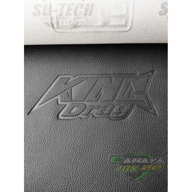 Kulit Jok Motor Pres timbul Logo racing Motif Brio kualitas bagus