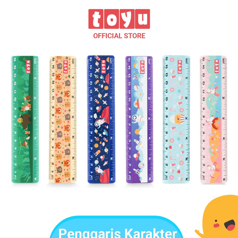 

Garansi 1 Toyu Penggaris Karakter Lucu 15 cm Plastik