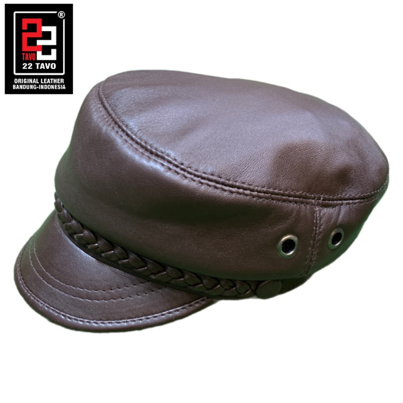 Topi kulit model nahkoda