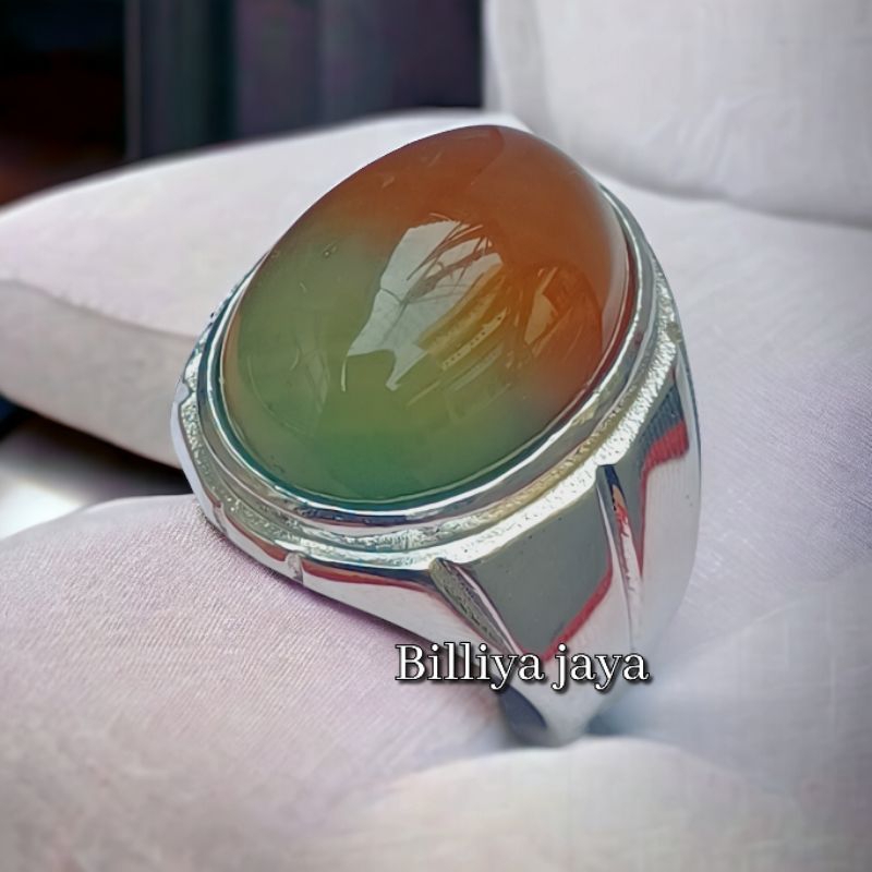 CINCIN BATU AKIK EDONG PANCAWARNA ORIGINAL STONE