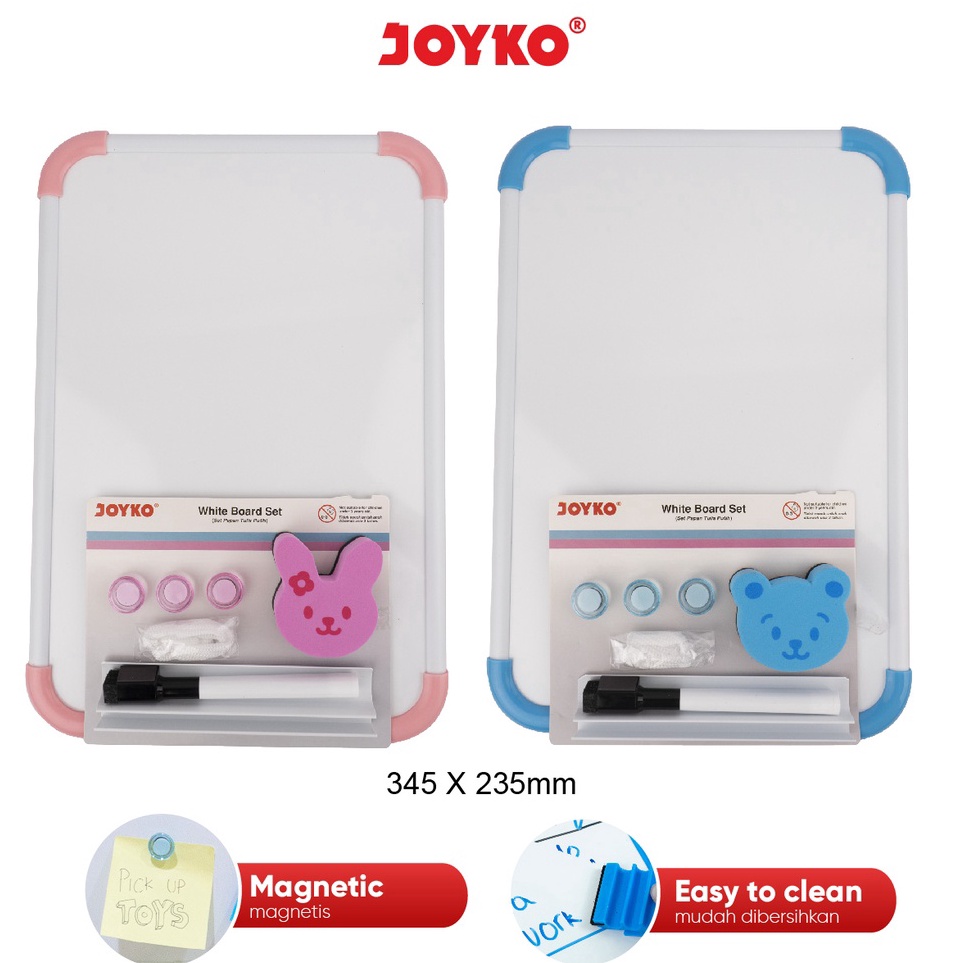 

Paket Terbaik Papan Tulis Putih Set Whiteboard Set Joyko WBS16CO