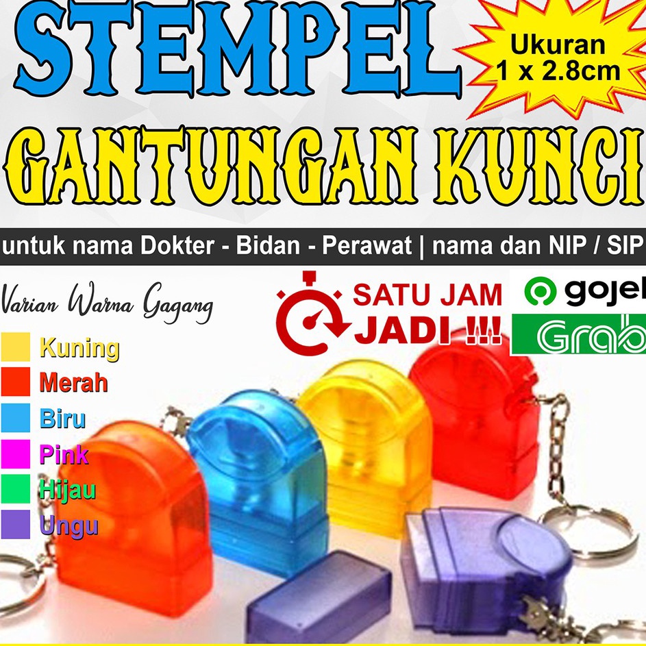 

Super Delivery STEMPEL BIDAN DOKTER APOTEKER JABATAN NO HP FLASH WARNA OTOMATIS GANTUNGAN TRNSPRAN 1x28mm