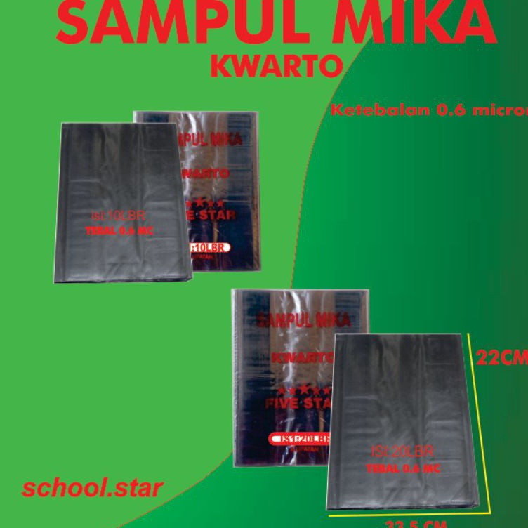 

Harga Terbaru SAMPUL BUKU MIKA KWARTO ISI 1 2 LEMBAR MERK FIVE STAR DENGAN KETEBALAN PLASTIK NYA 6 micron