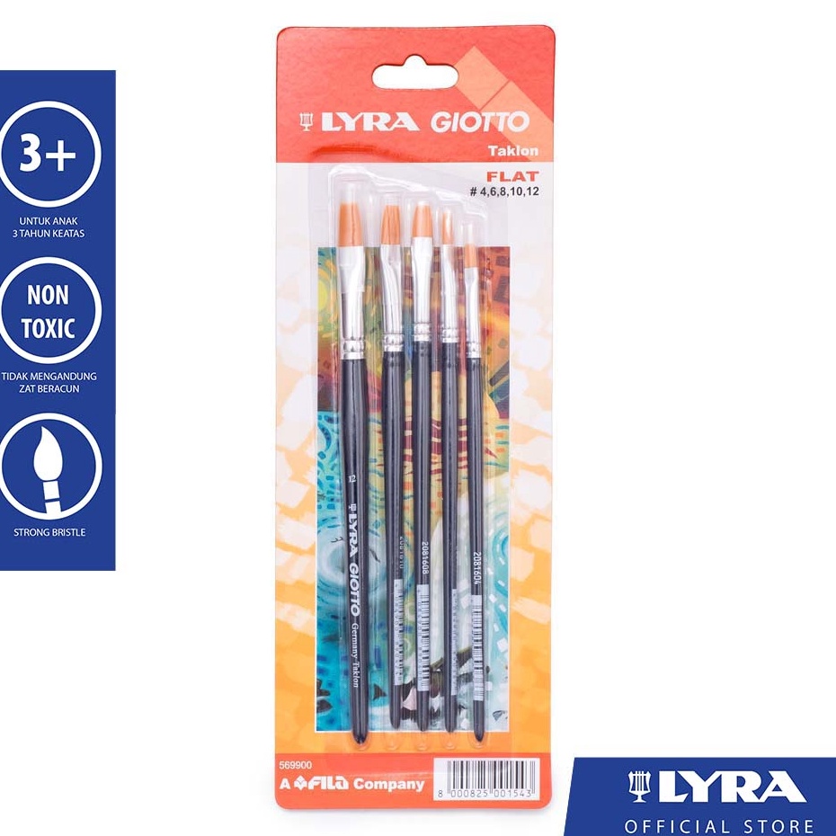 

Hadir Terbaru LYRA Brush Set Round Flat Kuas Lukis Cat Air