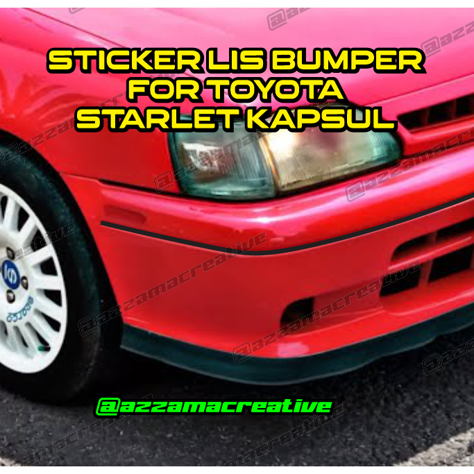 Stiker List Bumper For Toyota Starlet Kapsul