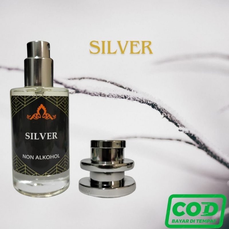 Parfum Silver Minyak Wangi Silver Non Alkohol 25 ml Bibit Arab Saudi Murni Parfum Ibadah Sholat Dzik