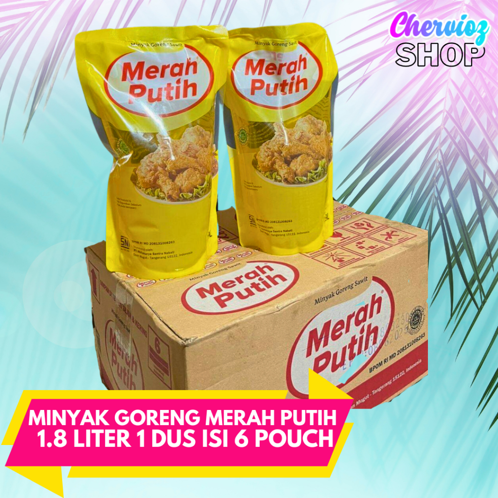 

Minyak Goreng MERAH PUTIH 1.8L Refil 1 Dus Isi 6 Pouch