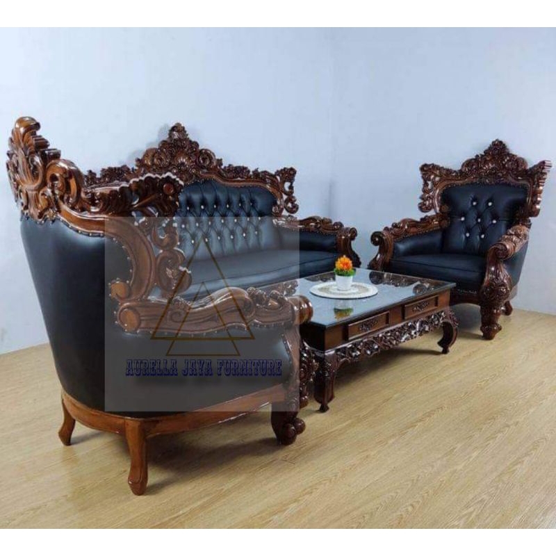 kursi tamu kayu jati jepara / kursi tamu sofa murah / kursi sofa barcelona
