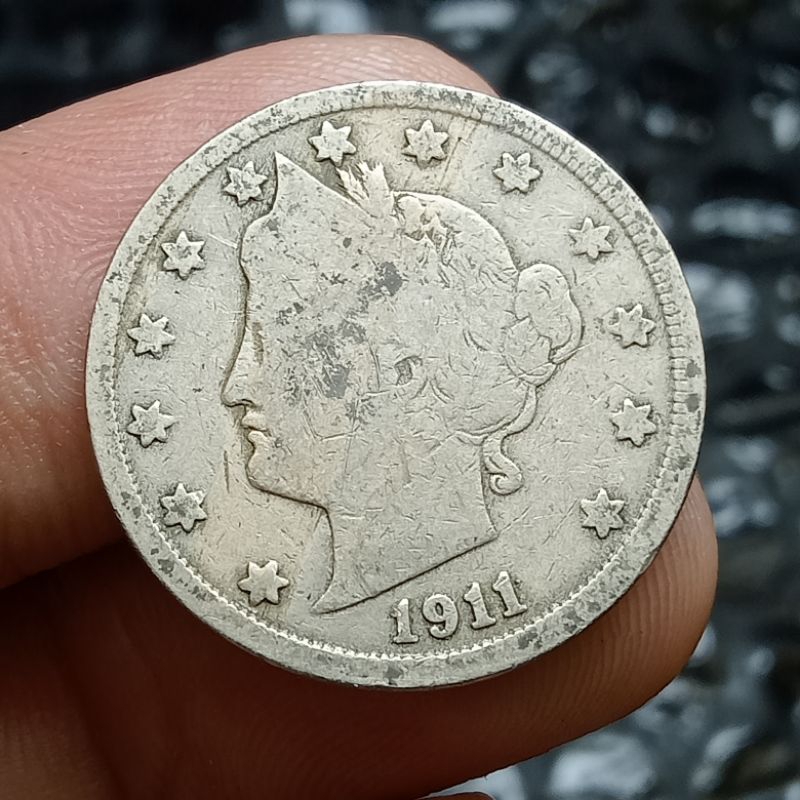 Sp588 - Coin Tua Amerika 1911 Liberty 5 Cent