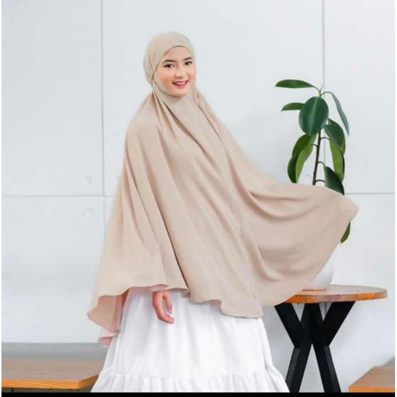 Khimar Bergo Dagu crinkle Syar'i /Bergo Dagu crinkle Jumbo