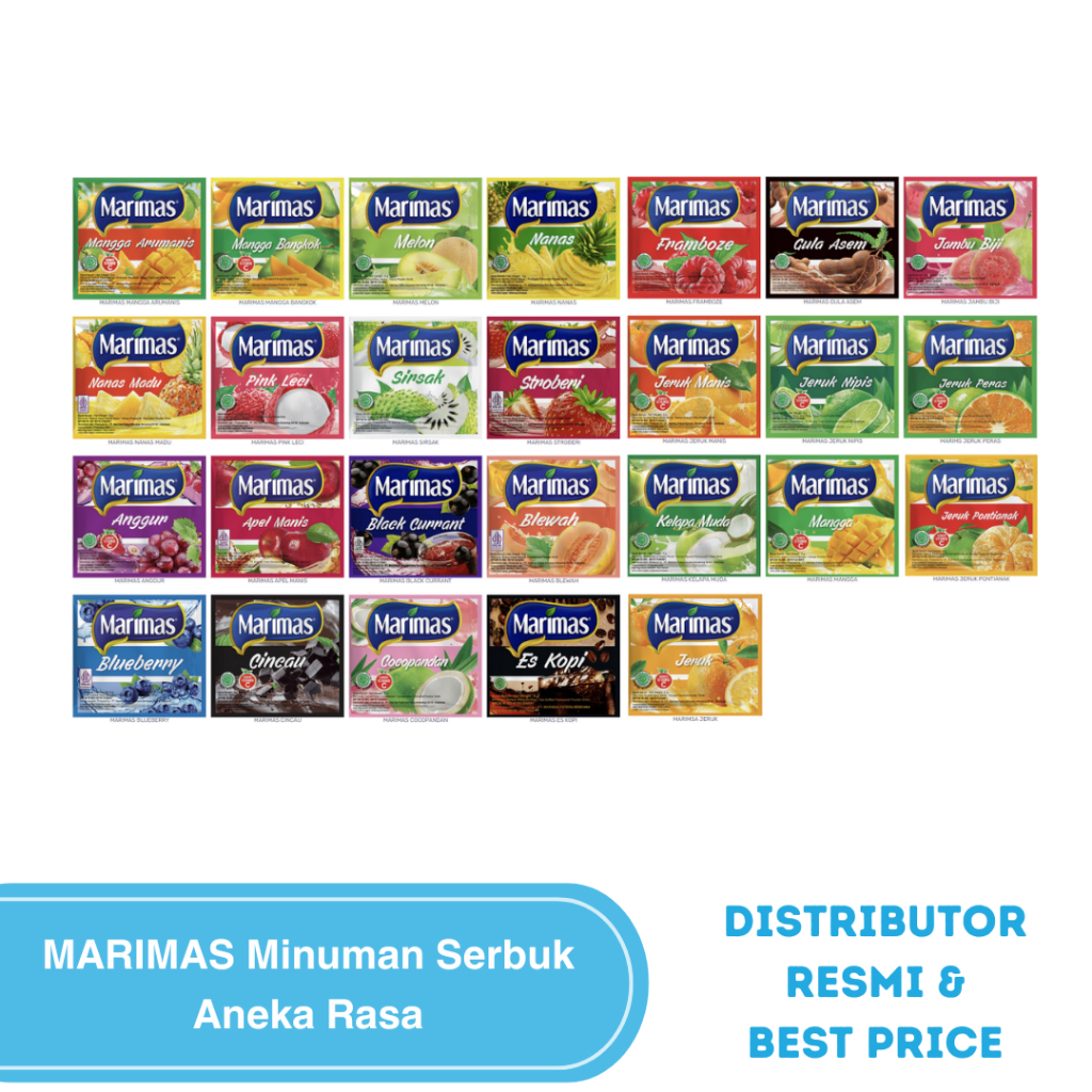 

MARIMAS Minuman Serbuk Instan Powder Bubuk Rasa Buah DUS BAL All Varian