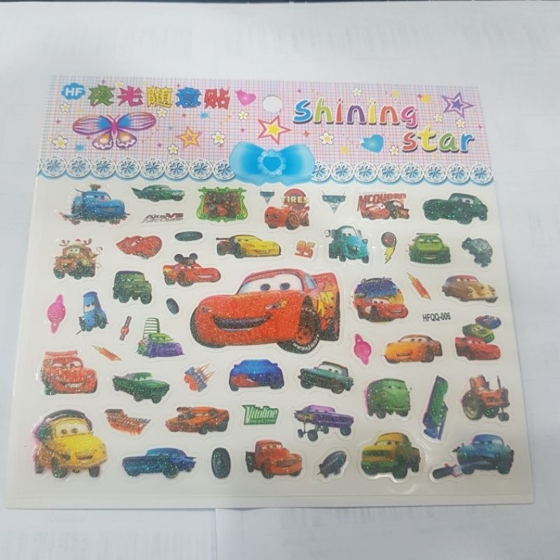 

Sticker Anak Gliter Cars HFQQ-006