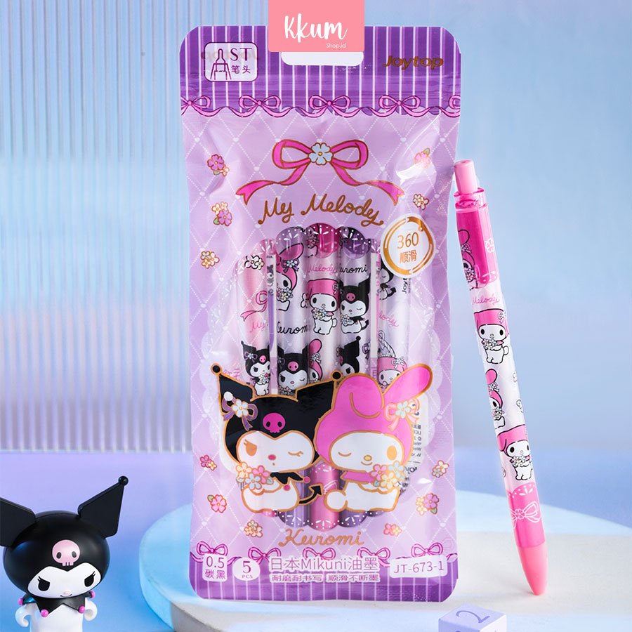 

5PCS Gel pen sanrio/ Pulpen Kuromi Melody