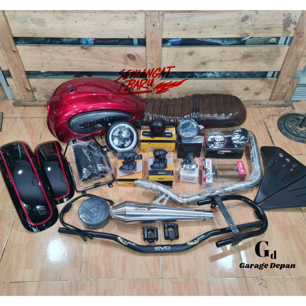 PAKET BYSON SCRAMBLER JAPSTYLE CUSTOM INJEKSI DAN KARBU