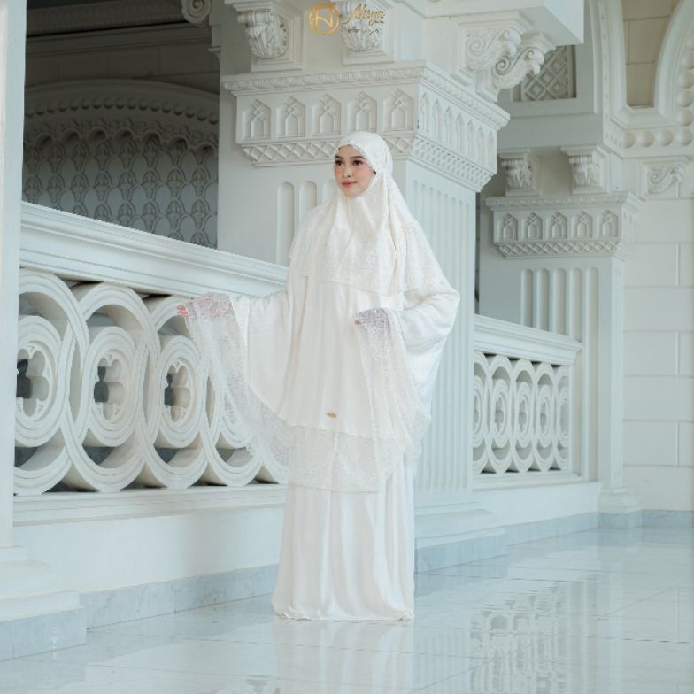 ART G39R Mukena Silk Premium lylia Lace Series Alisya By Olive  Mukena Dewasa Luxary Lux Mewah  Hamp