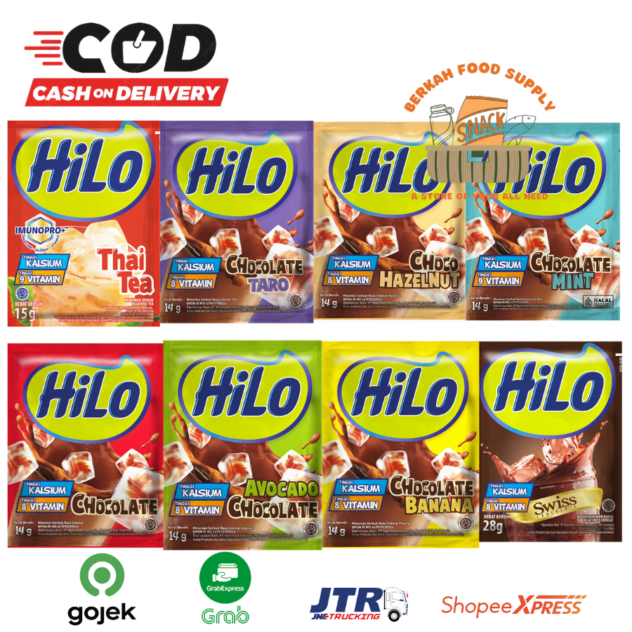 

[ BERKAH ] Susu Hilo Tinggi Kalsium Vitamin Renceng isi 10 Nutrifood Chocolate Coklat Avocado Taro Hazelnut Banana Thai tea Choco Mint All Varian Rasa