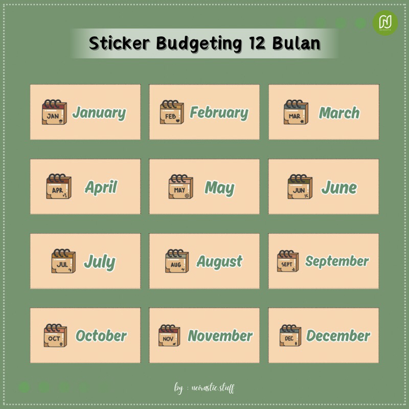 

Paket Sticker Budgeting 12 Nama Bulan