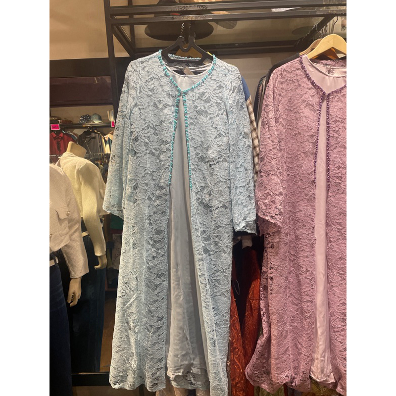 gamis set outer brokat