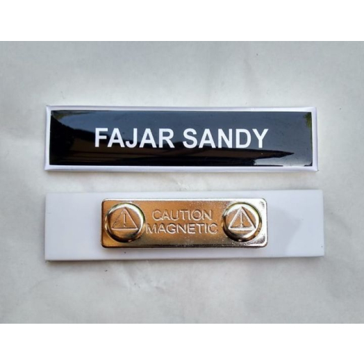 

name tag magnet resin/nama dada akrilik