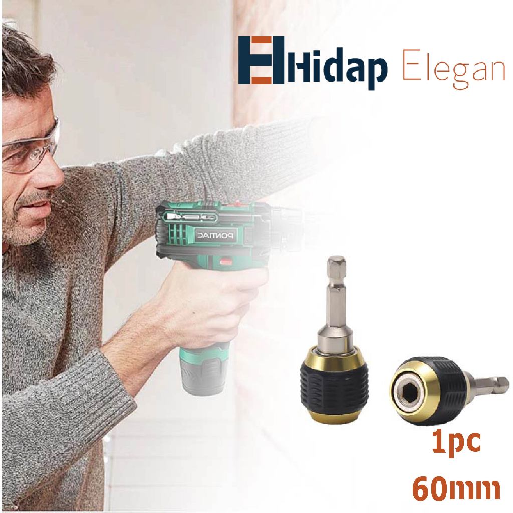 Kepala Bor Hexagonal Tanpa Kunci,Mata Bor,Quick Change Adapter Converter Hex Shank,Drill Chuck