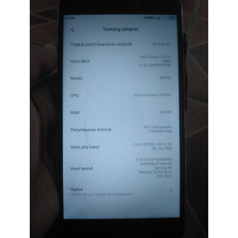 mesin only mi max 2 128gb normal