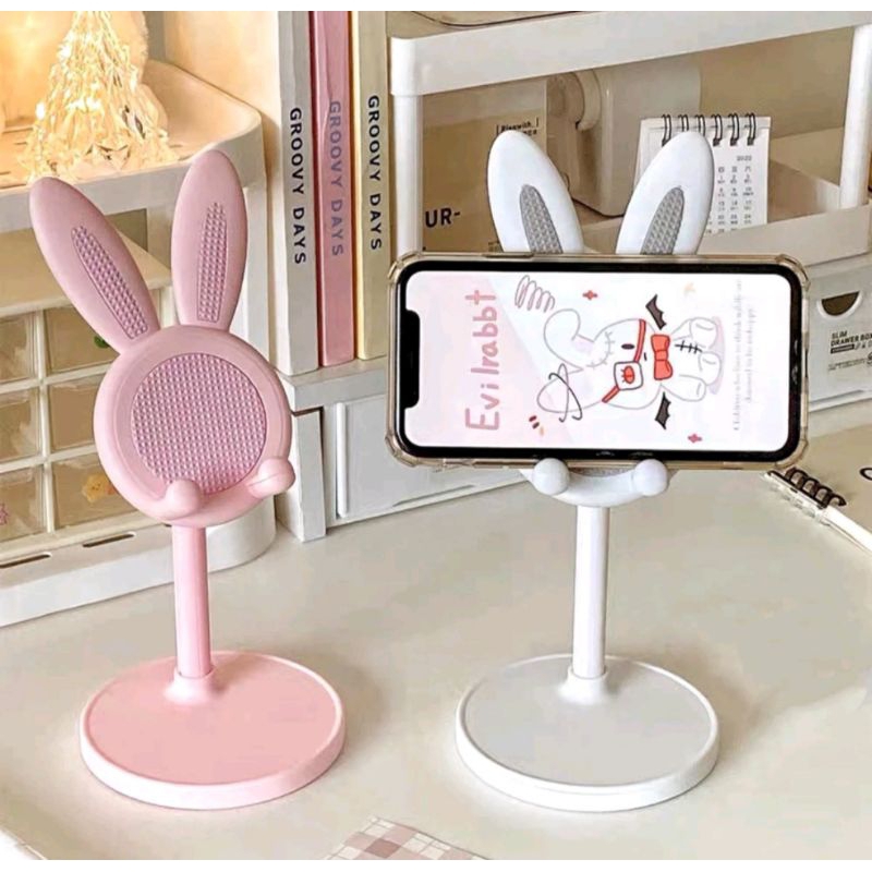 HOLDER HANDPHONE MOTIF KELINCI DUDUKAN KURSI HP