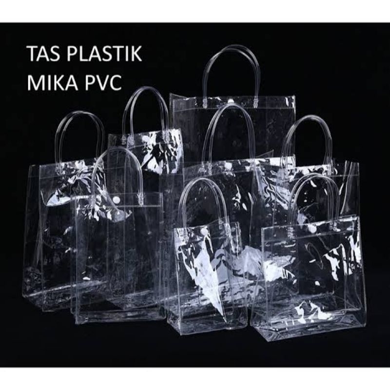 

Tas Mika Plastik PVC Bening Transparan Snack Hampers 26x20
