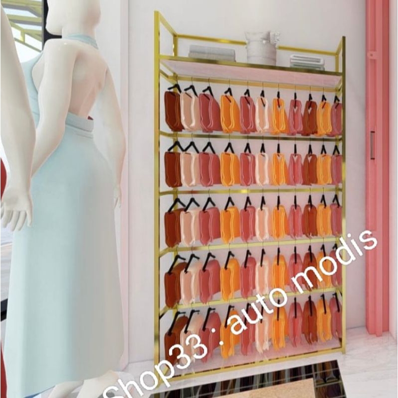 RAK HIJAB BER TINGKAT SUSUN LEMARI KERUDUNG ORGANIZER ETALASE BUTIK BAJU MUSLIM SCRAFT INTERIOR TOKO