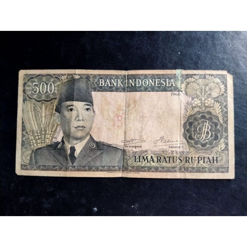 Uang kuno indonesia 500 soekarno,Mahar nikah Asli,Bergaransi,Koleksi Uang lama Display Cafee kekinian