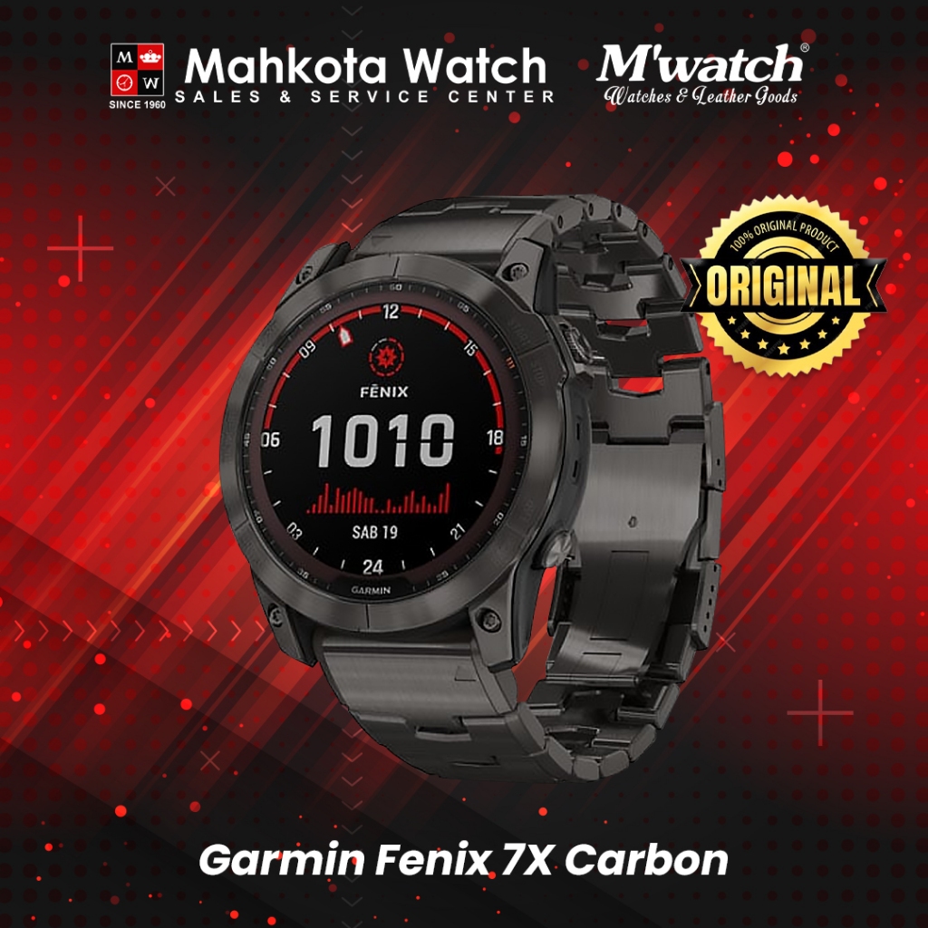 JAM TANGAN PRIA Garmin Fenix 7X Carbon ORIGINAL