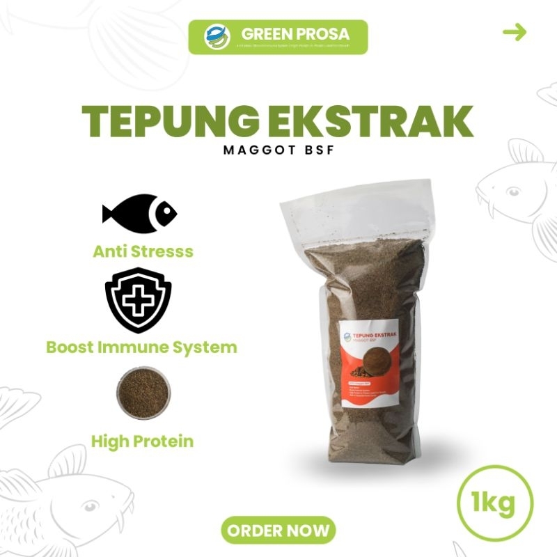 GREEN PROSA - Tepung Maggot Bsf Ekstrak Tanpa Minyak - 1kg